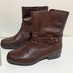 Anne Klein Dark brown akcrayton zipper boots